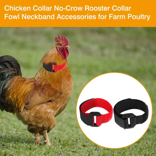 Rooster Noise-Free Anti-Hook Neckband Collar Chicken Collar No-Crow Rooster Collar Fowl Neckband Accessories For Farm Poultry