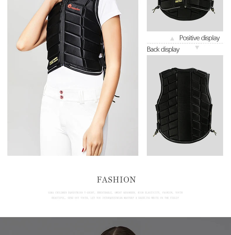 Cavesson Protective vest Thickened equestrian armor Equestrian riding safety body protector horse riding vest equestrian body armor