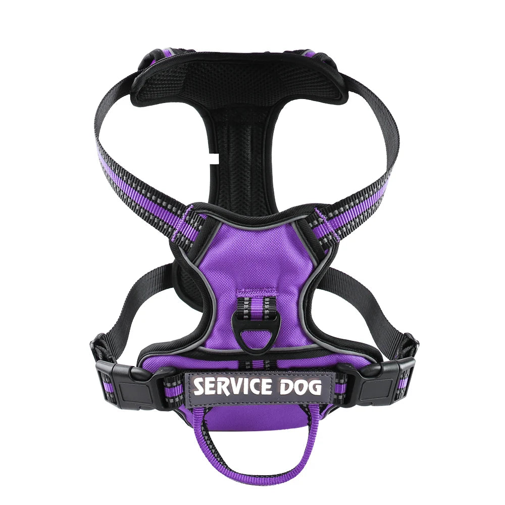 Nylon Dog Harness Vest Reflective Dog Harness Personalized Breathable Adjustable Pet Harness Leash For Small Medium Large Dogs