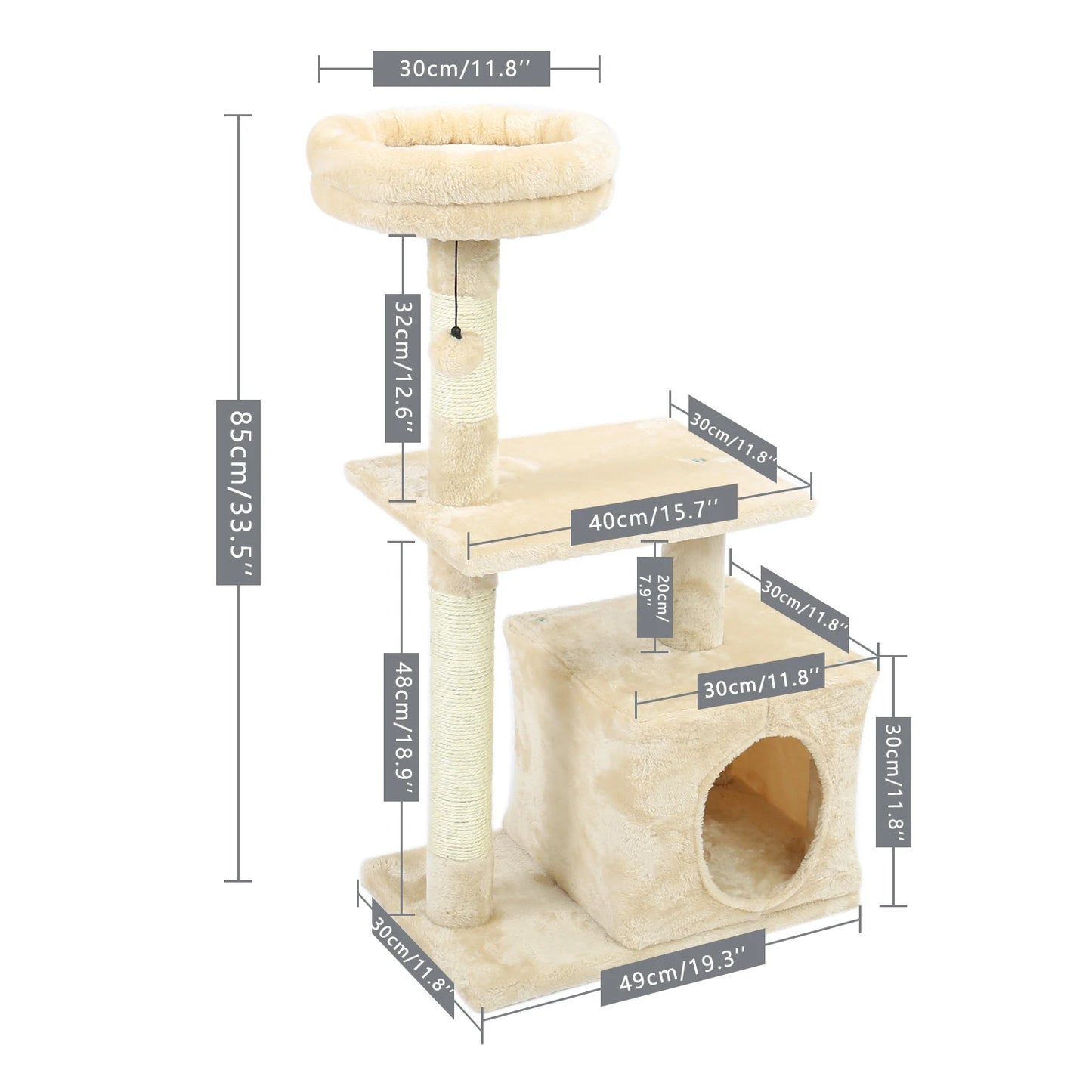 Multi-Level Cat Tree Tower Climb Furniture Scratching Post for Indoor House Pet Supplies  Cozy Condo Toy Cozy Condo