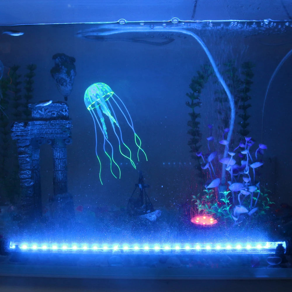 LED Aquarium Lights Waterproof Fish Tank Light Submersible Underwater Clip Lamp Aquatic Decor lamp with Timer Auto On/Off D30