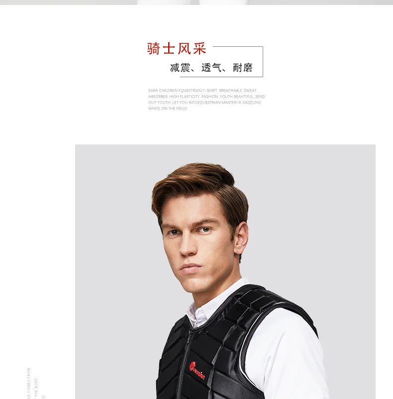 Cavesson Protective vest Thickened equestrian armor Equestrian riding safety body protector horse riding vest equestrian body armor