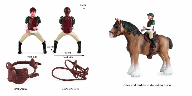 Miniature Horse Cowboy Stud Farm Stable Horseman Action Figures Animal Model Appaloosa Harvard Hannover Clydesdale Quarter Horse and more