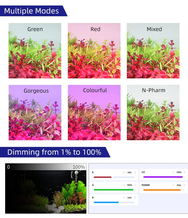 WEEK AQUA USB aquarium light Plant Grow Full spectrum LED Ecology Micro landscape light Nano aquarium light