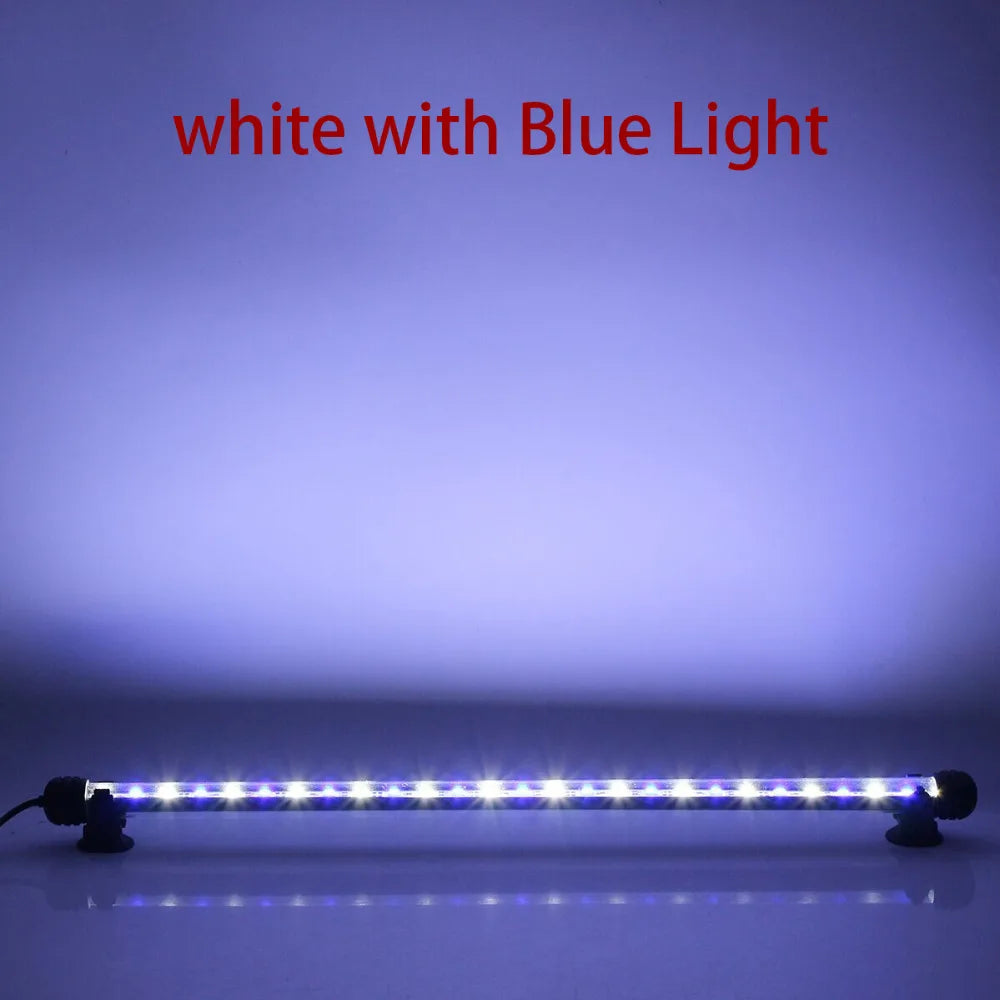 LED Aquarium Lights Waterproof Fish Tank Light Submersible Underwater Clip Lamp Aquatic Decor lamp with Timer Auto On/Off D30