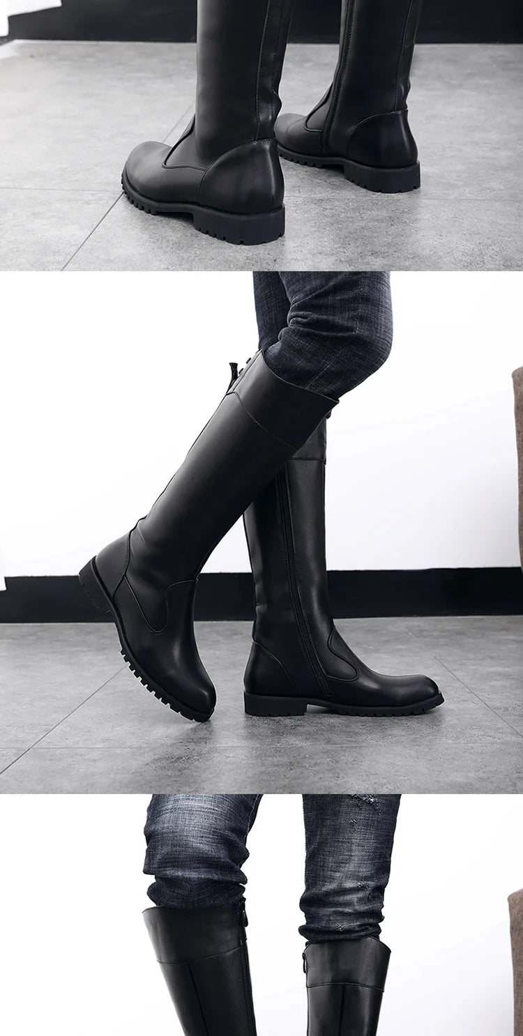 Horse Riding Boots Male Microfiber Leather Rider Boots Equestrian Equipment Boots For Summer Winter Outdoor Sports