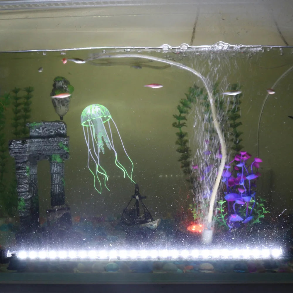 LED Aquarium Lights Waterproof Fish Tank Light Submersible Underwater Clip Lamp Aquatic Decor lamp with Timer Auto On/Off D30