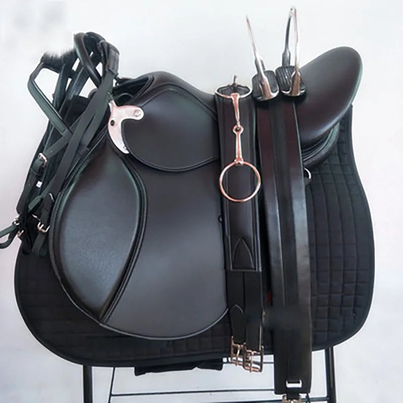 New Integrated Saddle Double Belly Large Pony Horse Riding Special Saddle