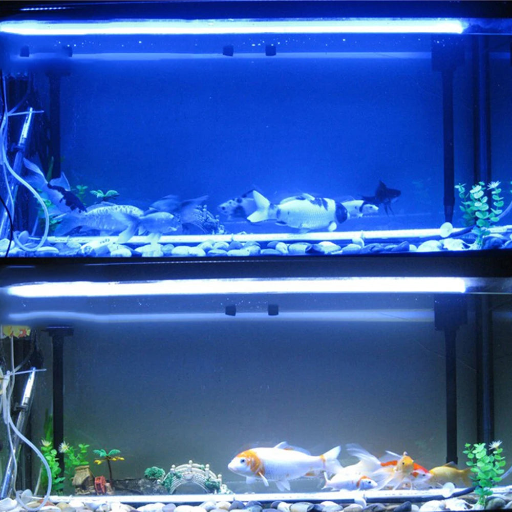 LED Aquarium Lights Waterproof Fish Tank Light Submersible Underwater Clip Lamp Aquatic Decor lamp with Timer Auto On/Off D30