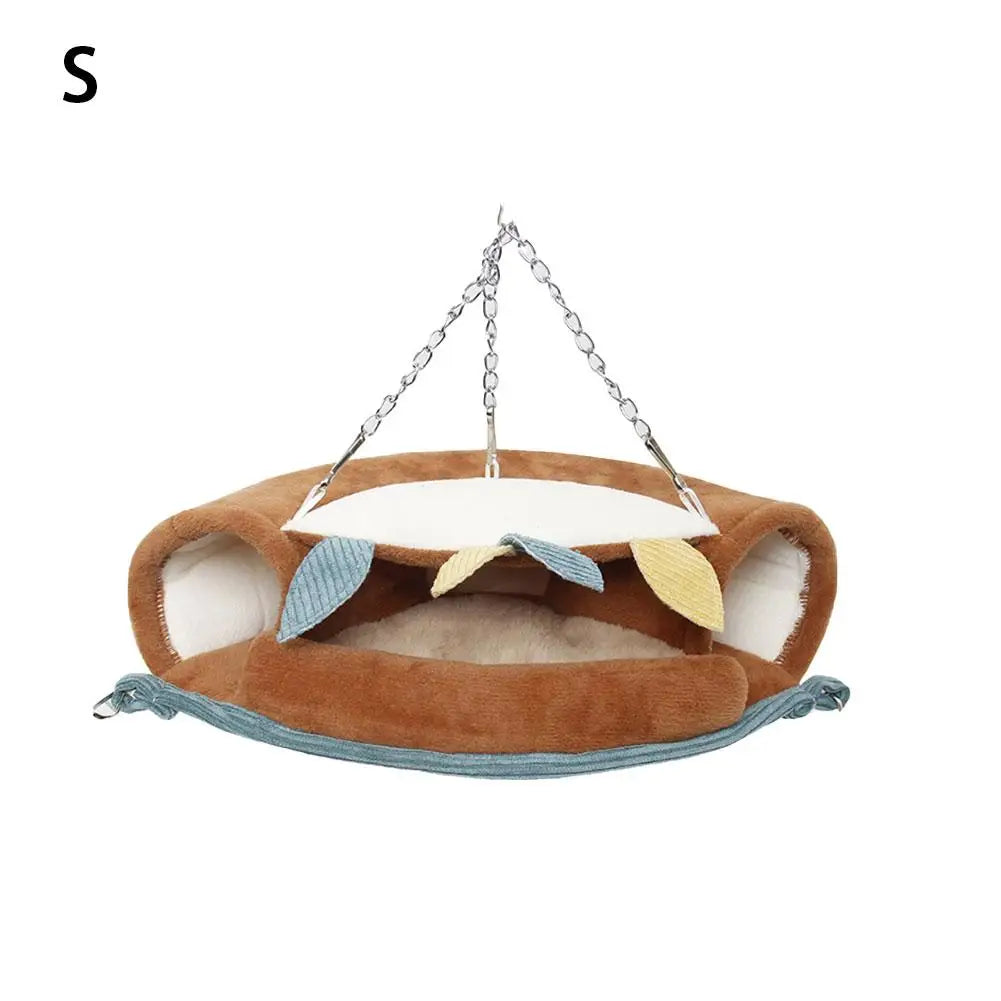 Hammock For Hamster Ferret Rabbit  Small Cotton Sleep Nest House Hanging Pet Tunnel Hammock Comfortable Pet Bed Shelf