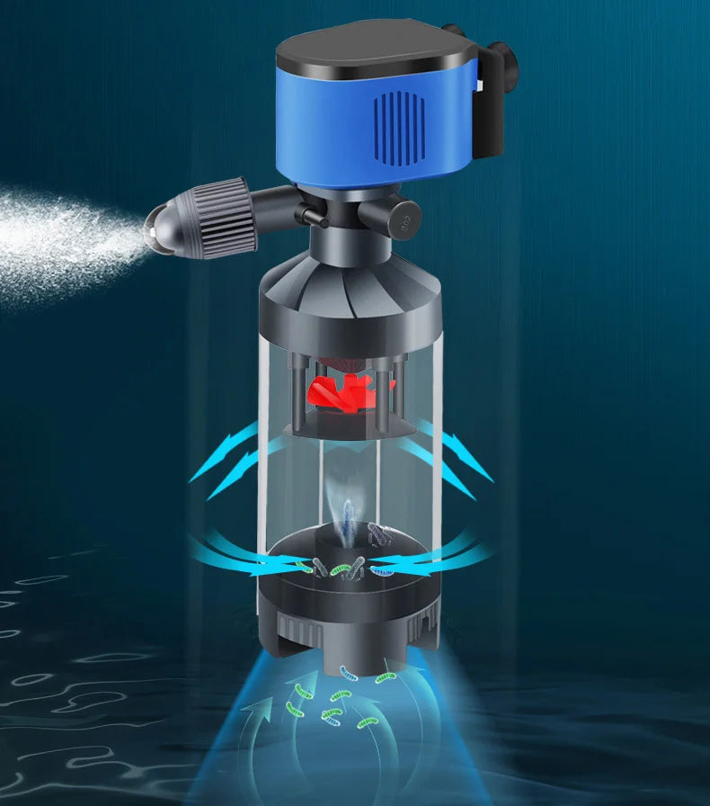 Quiet Fish Tank Built-in Water Filter Circulating Pump Fecal Separation Collector Oxygenation Pump Aquarium Pumping 110V 220V