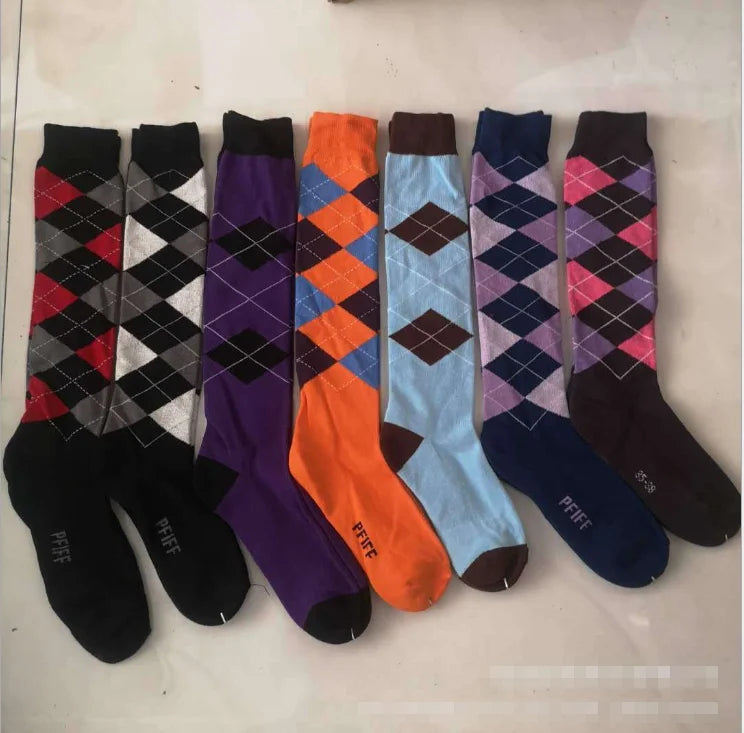 Special equestrian socks men and women Knight long socks random delivery blue series Knight long socks