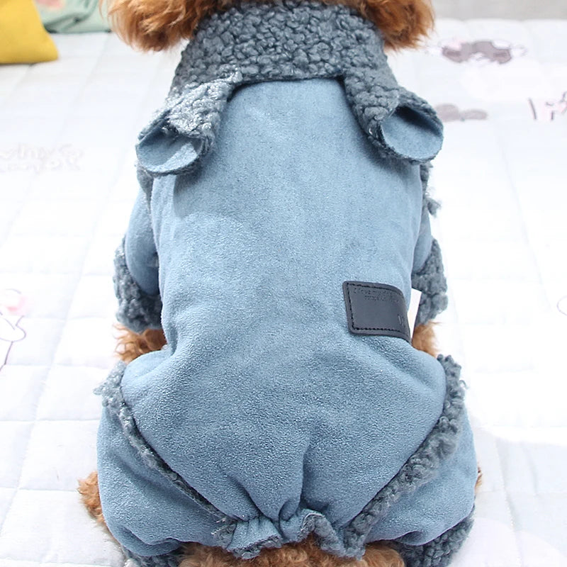 Thicken Pet Clothing Winter Dog Clothes Puppy Outfit Small Dog Jumpsuit Coat Jacket Poodle Pomeranian Schnauzer