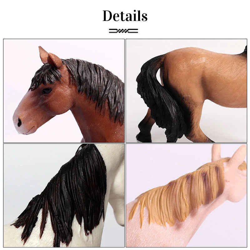Miniature Horse Cowboy Stud Farm Stable Horseman Action Figures Animal Model Appaloosa Harvard Hannover Clydesdale Quarter Horse and more