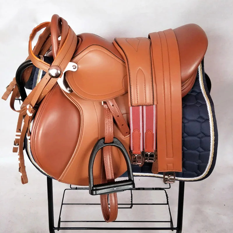 New Integrated Saddle Double Belly Large Pony Horse Riding Special Saddle