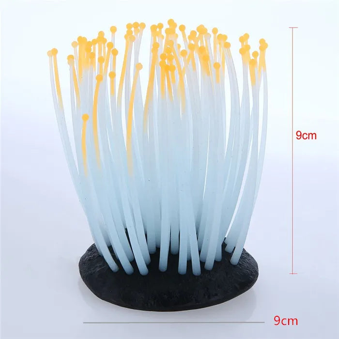 Aquarium Decoration Luminous Artificial Coral Glow In The Dark Leaf Submarine Cora Fish Tank Decor