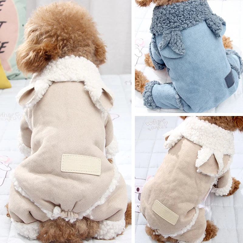 Thicken Pet Clothing Winter Dog Clothes Puppy Outfit Small Dog Jumpsuit Coat Jacket Poodle Pomeranian Schnauzer