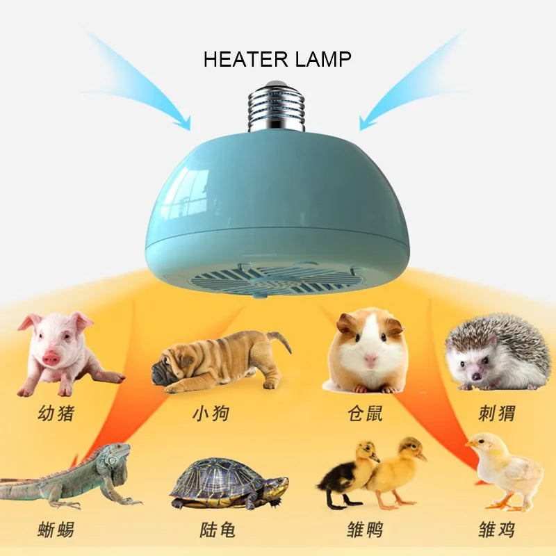 Pet Heating Lamp Animal Warm Light Chicken Thermostatic Temperature Controller Heater Reptile Box Heating lamp 220V 300W