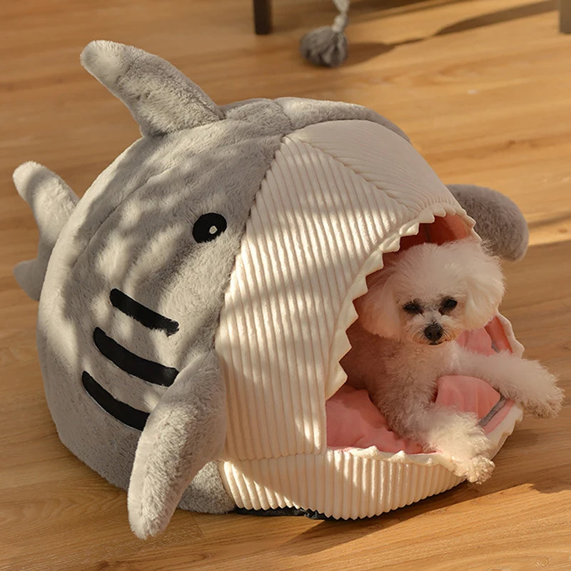 Enclosed Warm Cat Bed Portable Pet Beds Sweet Kittens Basket Cushion Cat Pillow Mat Tent Puppy Nest Cave Cats House