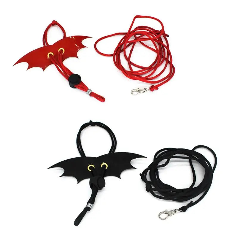 Pet Iguana Adjustable Wing Style Harness Climbing Rope Belt Small Lizard Reptile Imitation Leather Traction Leash