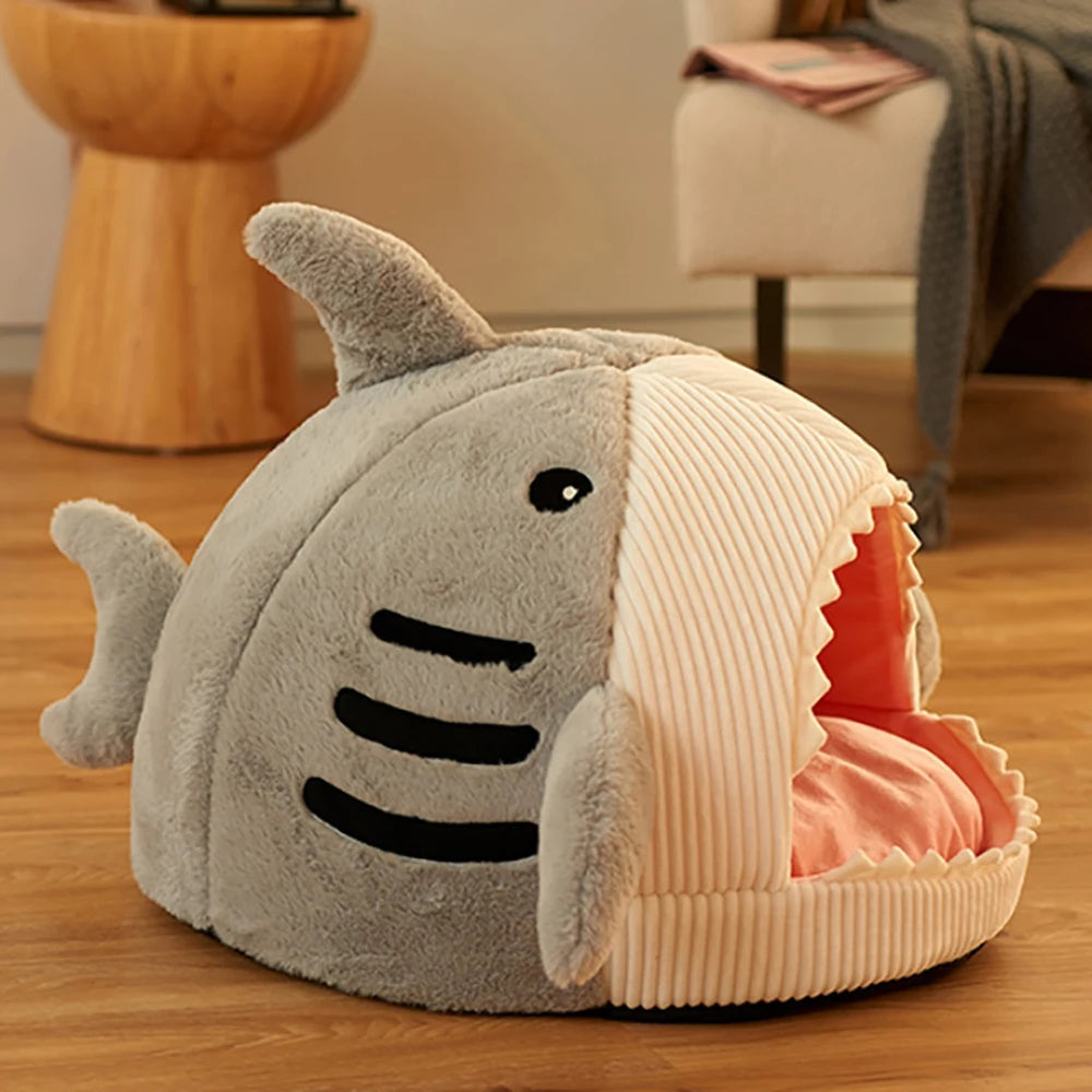 Enclosed Warm Cat Bed Portable Pet Beds Sweet Kittens Basket Cushion Cat Pillow Mat Tent Puppy Nest Cave Cats House