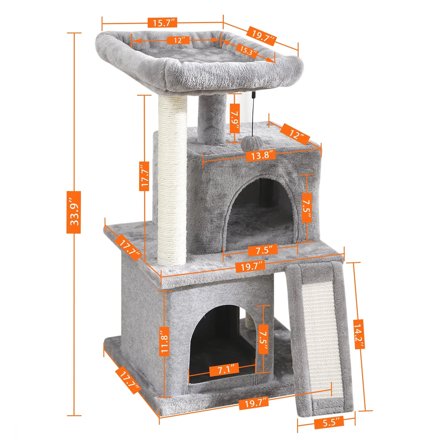 Multi-Level Cat Tree Tower Climb Furniture Scratching Post for Indoor House Pet Supplies  Cozy Condo Toy Cozy Condo