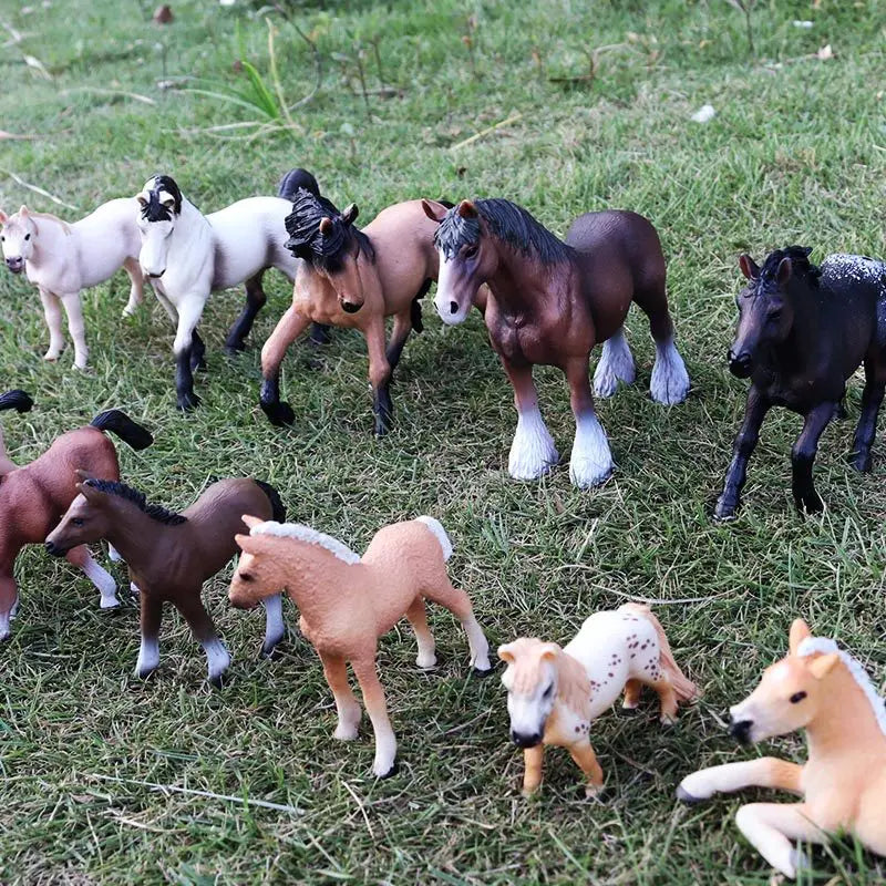 Miniature Horse Cowboy Stud Farm Stable Horseman Action Figures Animal Model Appaloosa Harvard Hannover Clydesdale Quarter Horse and more