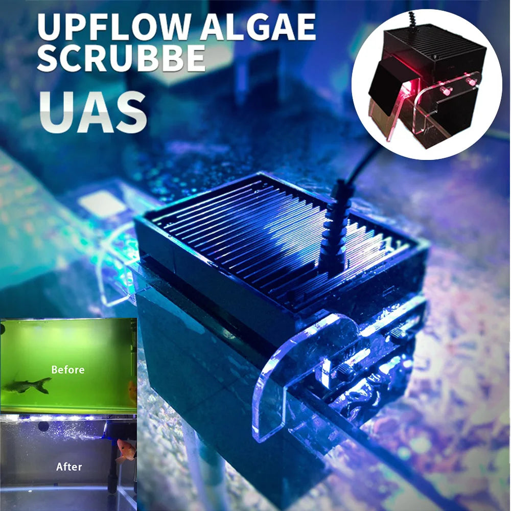 UAS External Algae Box Marine Balance Water Quality By Controlling Algae Growth Mute Filter for Bedroom