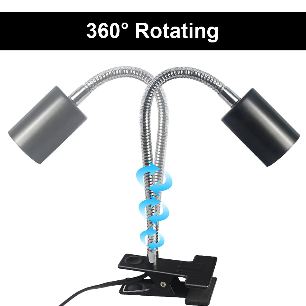 Reptile  Heat Lamp Bulb  Dimmable With Clip-on Dimmable UVA UVB Turtle Tortoises Basking Lights Timing Pet Amphibians Lizards Heating Bulb