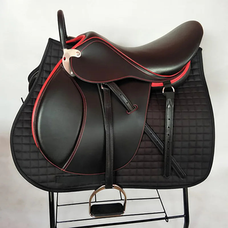 New Integrated Saddle Double Belly Large Pony Horse Riding Special Saddle