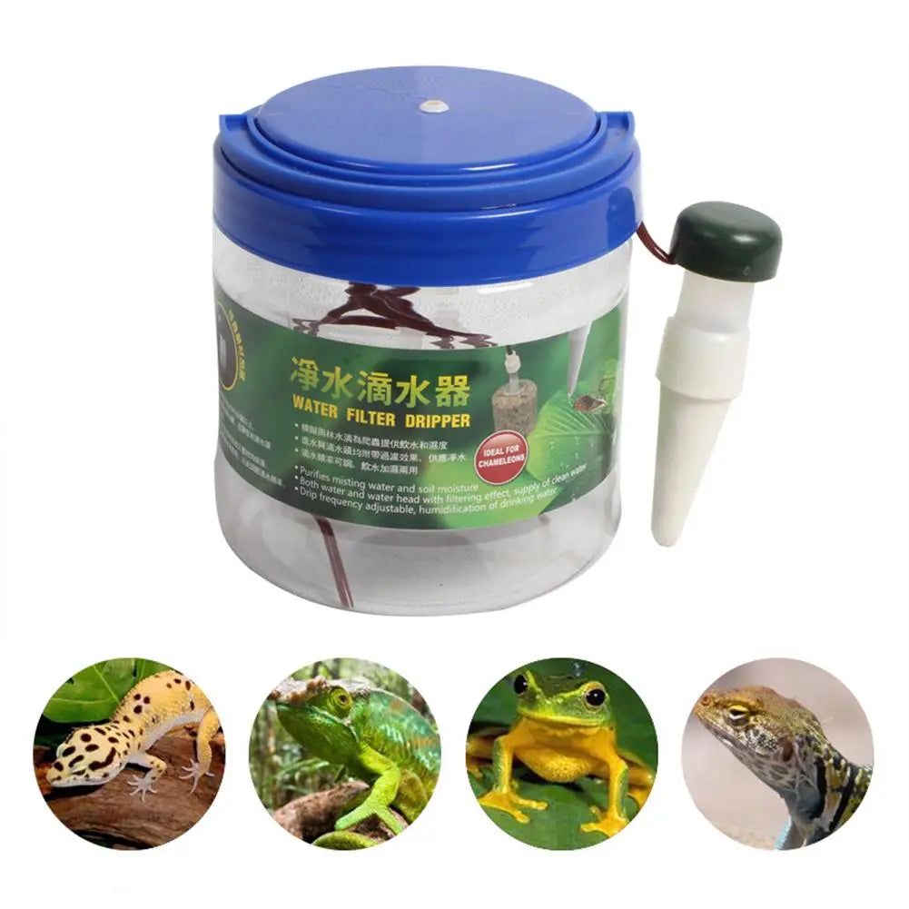 Chameleon Water Drinker Rainforest Cylinder Reptile Humidifier Flower Automatic Watering Sprinkler