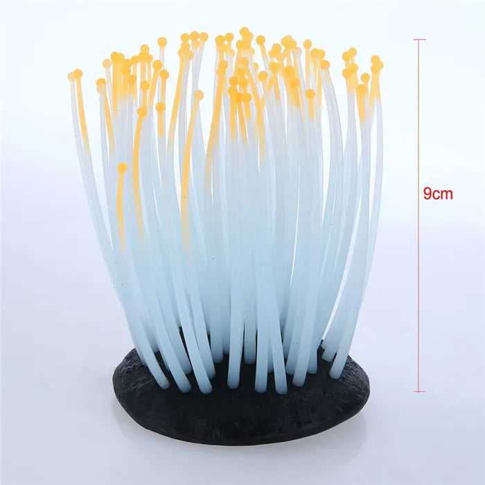 Aquarium Decoration Luminous Artificial Coral Glow In The Dark Leaf Submarine Cora Fish Tank Decor
