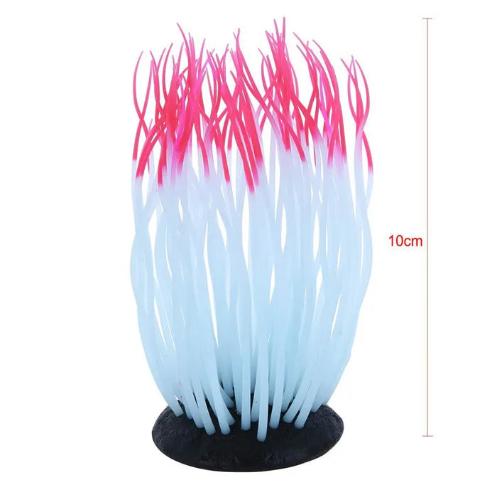 Aquarium Decoration Luminous Artificial Coral Glow In The Dark Leaf Submarine Cora Fish Tank Decor