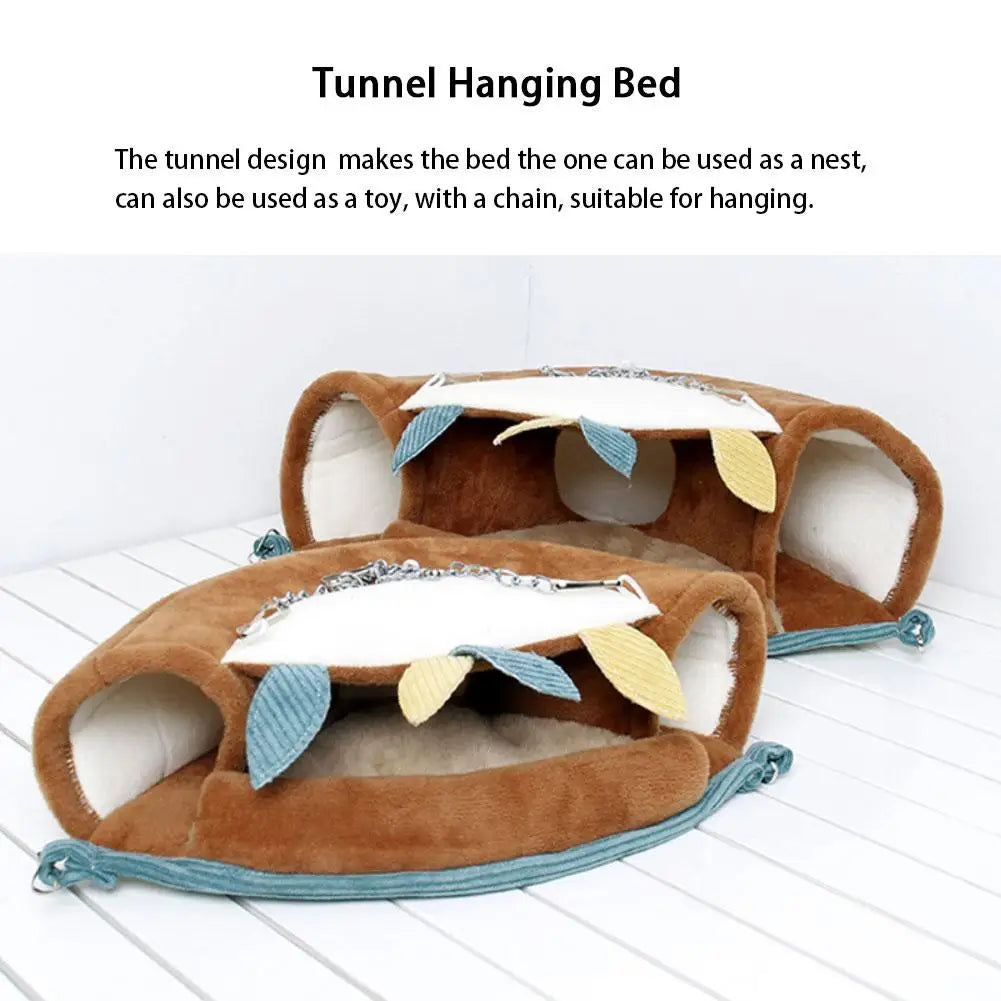 Hammock For Hamster Ferret Rabbit  Small Cotton Sleep Nest House Hanging Pet Tunnel Hammock Comfortable Pet Bed Shelf