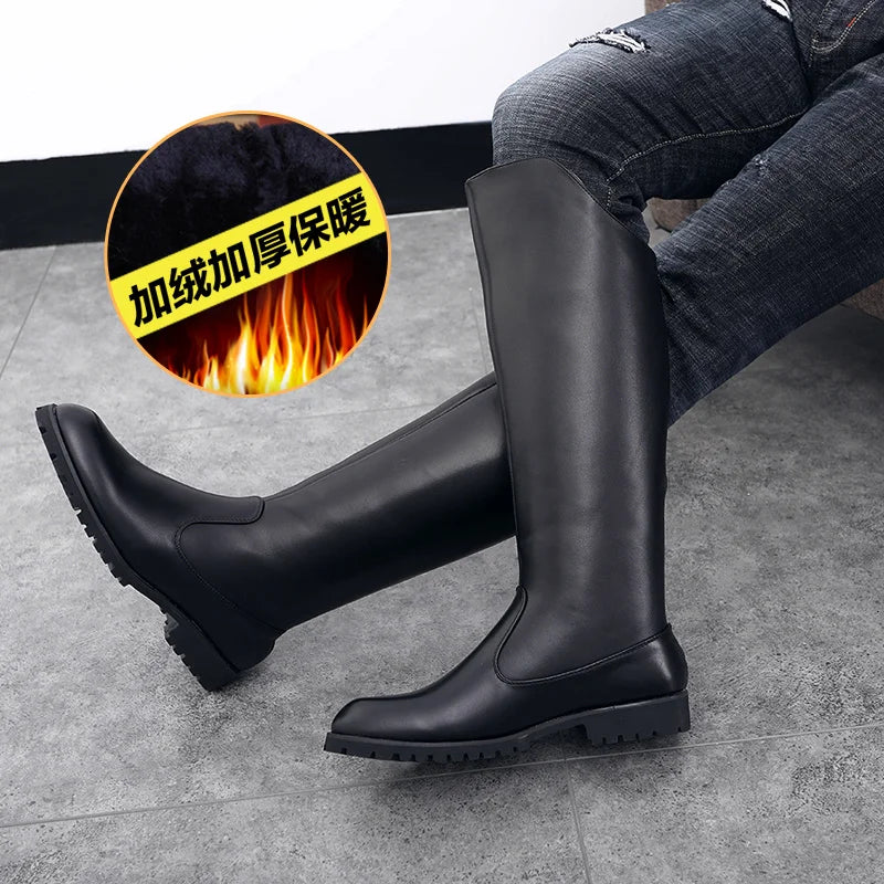 Horse Riding Boots Male Microfiber Leather Rider Boots Equestrian Equipment Boots For Summer Winter Outdoor Sports