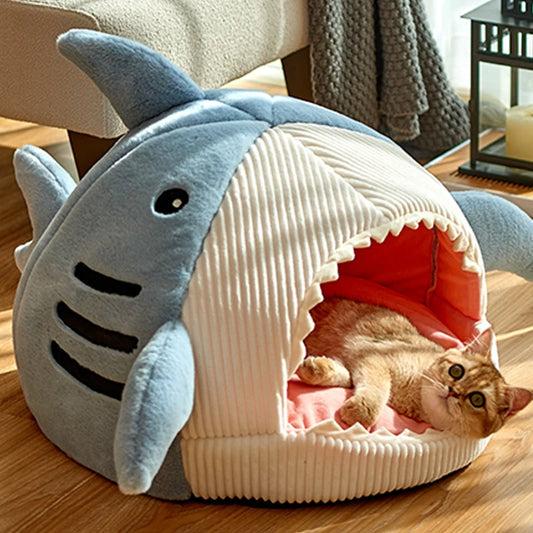 Enclosed Warm Cat Bed Portable Pet Beds Sweet Kittens Basket Cushion Cat Pillow Mat Tent Puppy Nest Cave Cats House