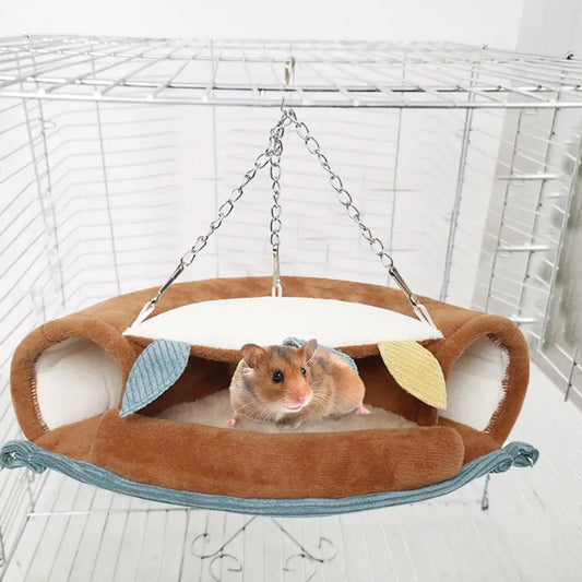 Hammock For Hamster Ferret Rabbit  Small Cotton Sleep Nest House Hanging Pet Tunnel Hammock Comfortable Pet Bed Shelf