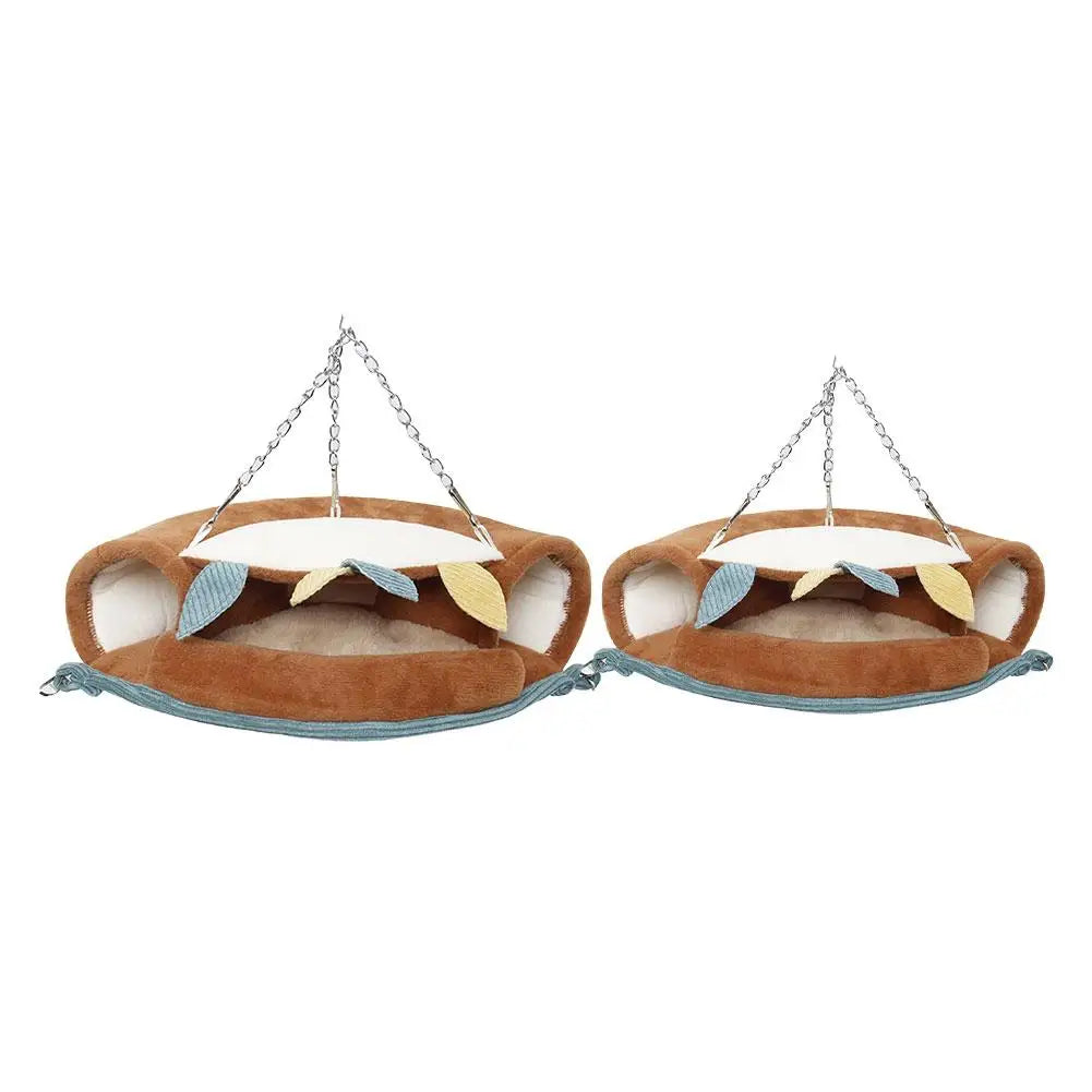 Hammock For Hamster Ferret Rabbit  Small Cotton Sleep Nest House Hanging Pet Tunnel Hammock Comfortable Pet Bed Shelf