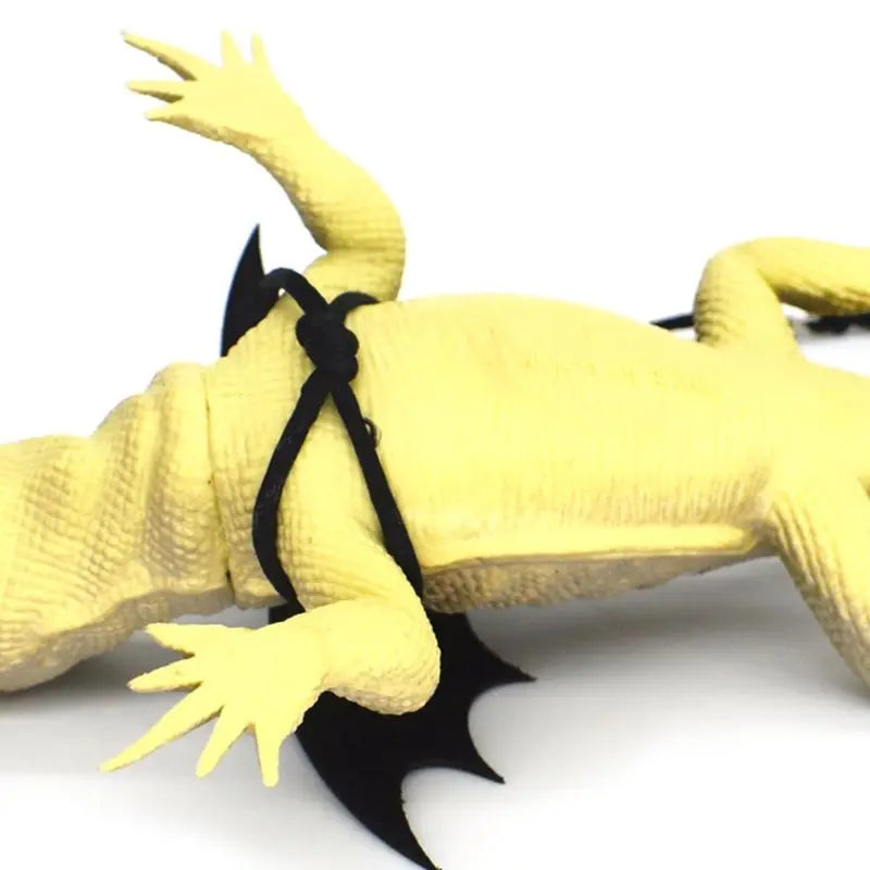 Pet Iguana Adjustable Wing Style Harness Climbing Rope Belt Small Lizard Reptile Imitation Leather Traction Leash