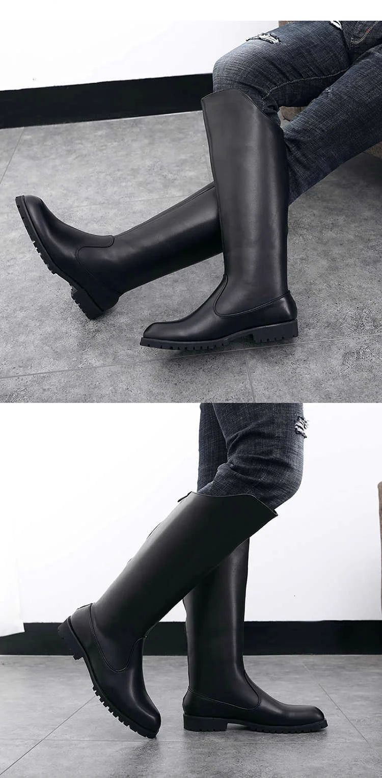 Horse Riding Boots Male Microfiber Leather Rider Boots Equestrian Equipment Boots For Summer Winter Outdoor Sports