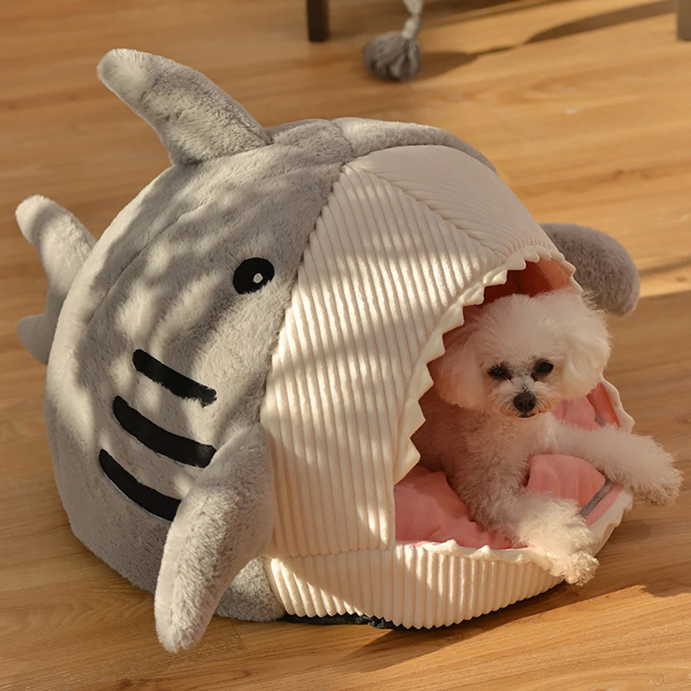 Enclosed Warm Cat Bed Portable Pet Beds Sweet Kittens Basket Cushion Cat Pillow Mat Tent Puppy Nest Cave Cats House