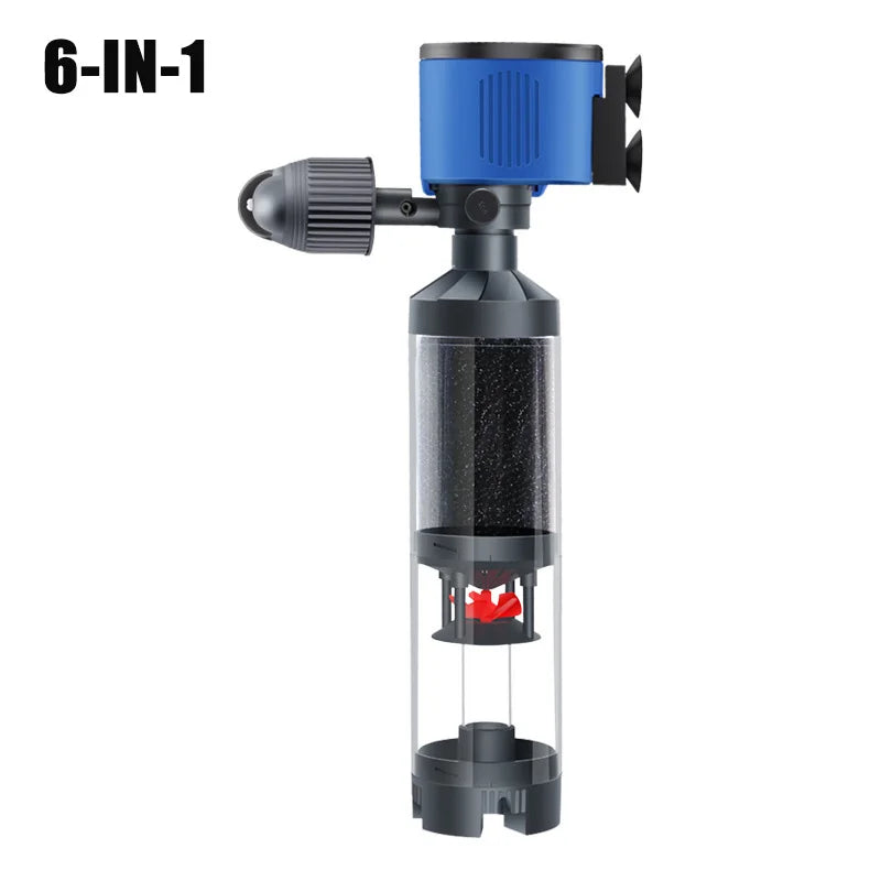 Quiet Fish Tank Built-in Water Filter Circulating Pump Fecal Separation Collector Oxygenation Pump Aquarium Pumping 110V 220V