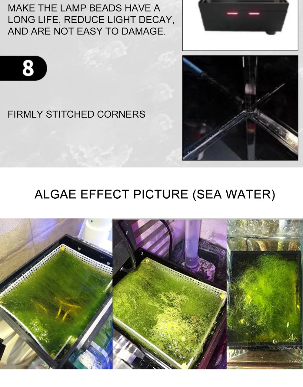 UAS External Algae Box Marine Balance Water Quality By Controlling Algae Growth Mute Filter for Bedroom