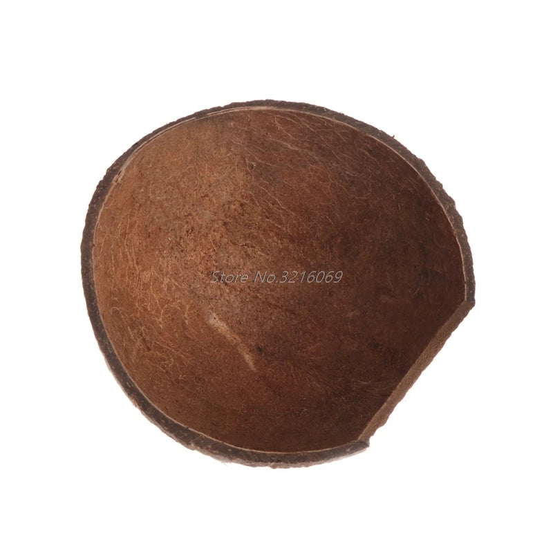 Reptile Hide Habitat Natural Coconut Shell Lizard Spider Small Animal Cave House
