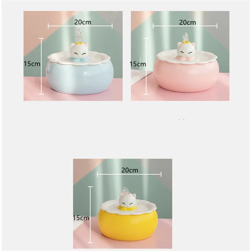 Drinker For Cat Pet Fountain Ceramic Winter Warm, Smart Auto Pet Water Dispenser 30℃ Heated, Cat Drinking Bowls Kitten Water Bowls