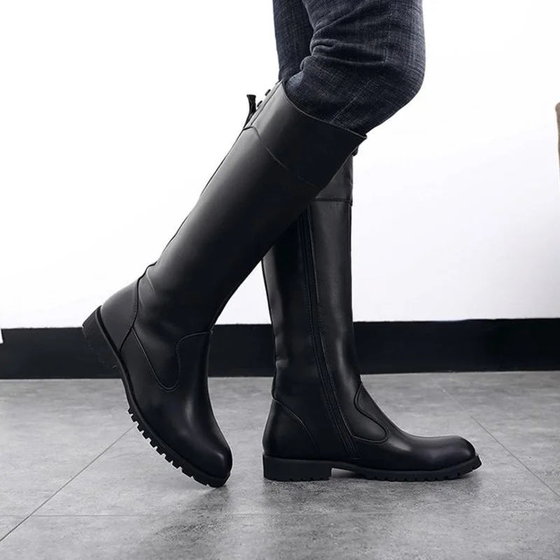 Horse Riding Boots Male Microfiber Leather Rider Boots Equestrian Equipment Boots For Summer Winter Outdoor Sports