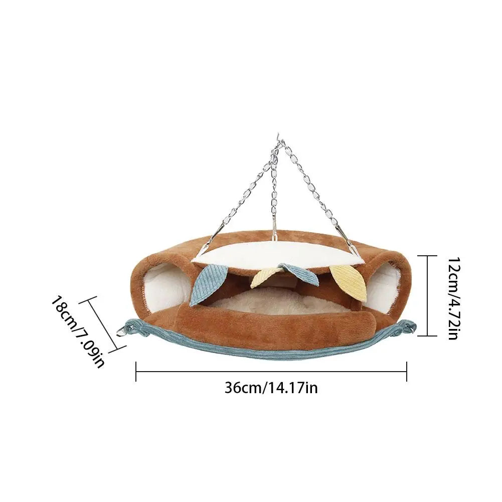 Hammock For Hamster Ferret Rabbit  Small Cotton Sleep Nest House Hanging Pet Tunnel Hammock Comfortable Pet Bed Shelf