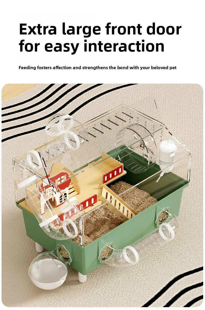 Transparent Acrylic Hamster House, with Tunnel,