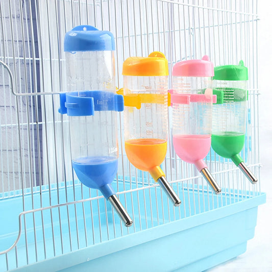 Plastic Hamster Drinker Water Bottle Dispenser Hanging Pet Dog Guinea Pig Squirrel Rabbit Drinking Head Pipe Fountain