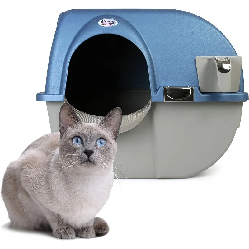 Premium Roll 'n Clean Litter Box Large Cat, Peral Blue (PR-RA20-1)
